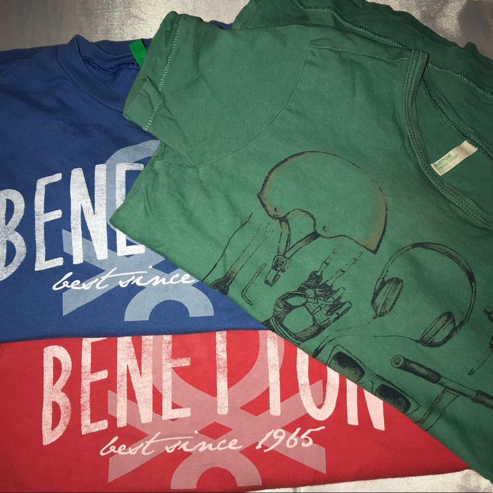 GUC set of 3 Benetton boys shirts 👕